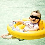 Rust met een jaar oude baby