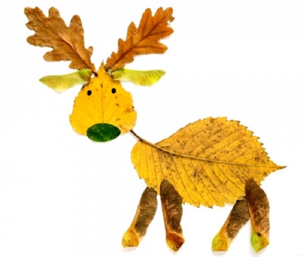 Applique van herfstbladeren voor kleuterschool en 1-2 klassen van school, hoofdklassen met foto en video