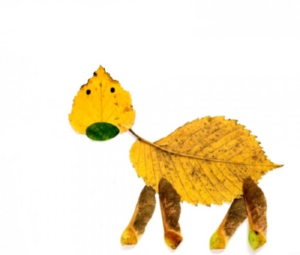 Applique van herfstbladeren voor kleuterschool en 1-2 klassen van school, hoofdklassen met foto en video