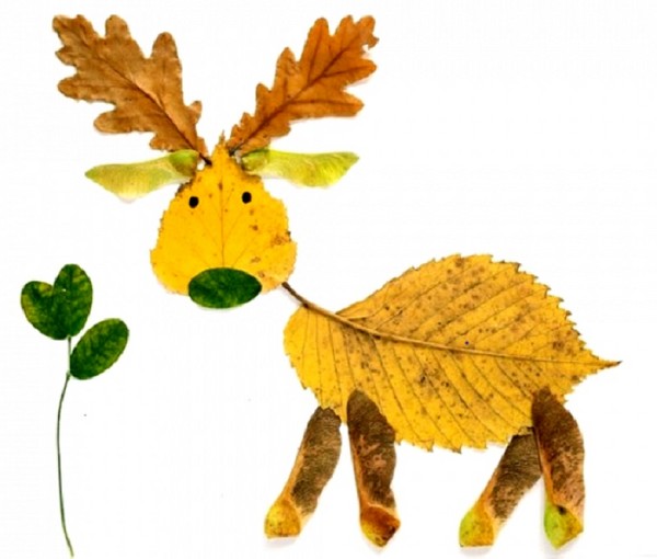 Applique van herfstbladeren voor kleuterschool en 1-2 klassen van school, hoofdklassen met foto en video