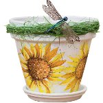 Decoupage van bloempotten
