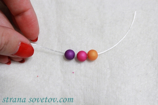 Kinderset: armband en ketting van linten en kralen