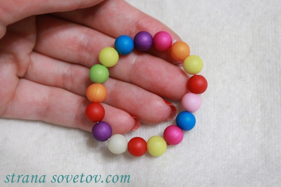 Kinderset: armband en ketting van linten en kralen