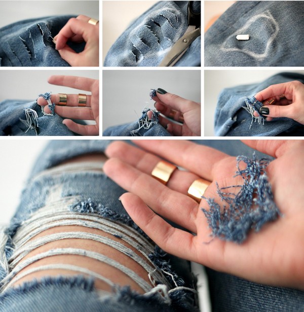 Hoe je jeans met slijtplekken of gescheurde jeans zelf kunt maken