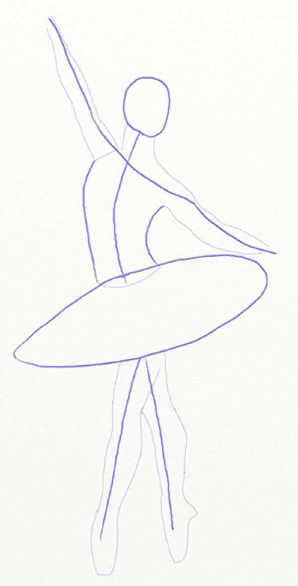 Hoe een ballerina gemakkelijk en eenvoudig te tekenen
