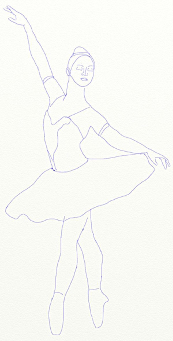 Hoe een ballerina gemakkelijk en eenvoudig te tekenen
