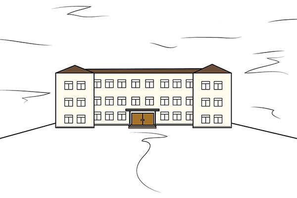 Hoe een school te tekenen, leraren