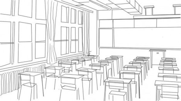 Hoe een school te tekenen, leraren