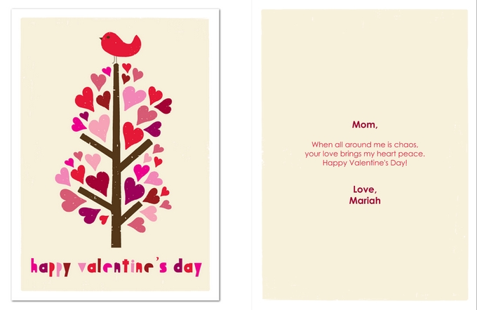 Valentijnsdag kaart