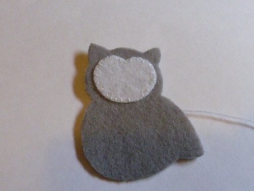 Broche uil van vilt