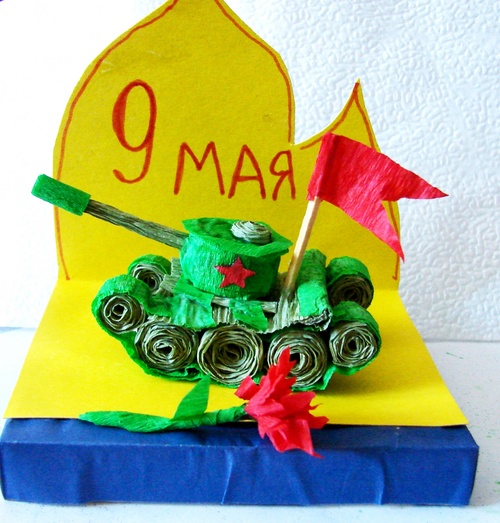 Knutselen voor 9 mei met hun eigen handen: een bak papier