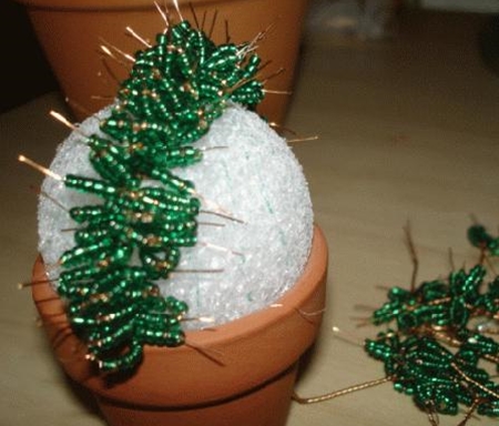 Cactus van kralen eigen handen