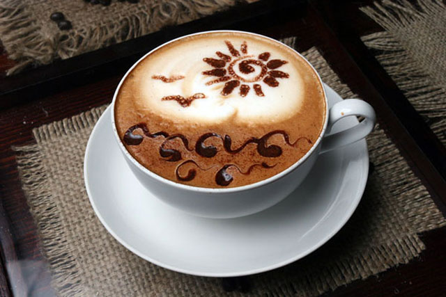 Latte kunst - koffie schilderij