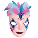 Masker gemaakt van papier-maché