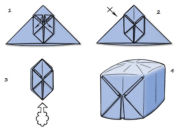 Sneeuwpop modulaire origami sneeuwpop origami voor beginners