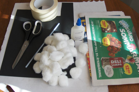 Materialen voor de productie van schapen van katoenen ballen