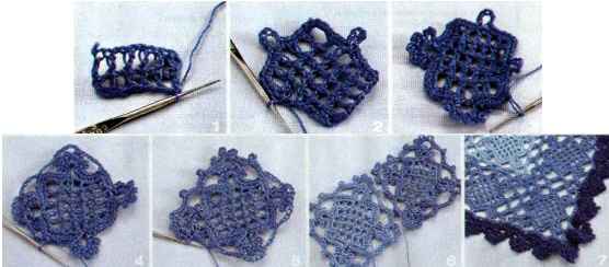 New Year's crafts: gebreid tafelkleed