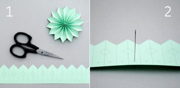 Mooie sneeuwvlokken voor het nieuwe jaar 2017 met hun eigen handen van papier - diagrammen en foto's in fasen. Masterclasses voor kinderen op grote sneeuwvlokken in origamitechniek
