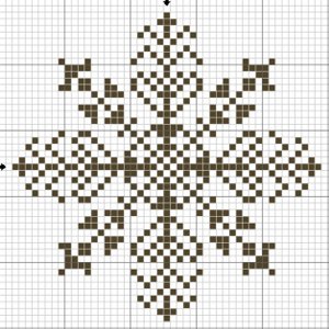 Nieuwjaar borduurwerk: sneeuwvlokken