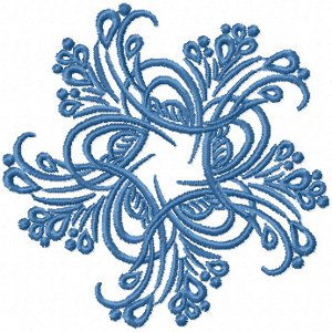 Nieuwjaar borduurwerk: sneeuwvlokken