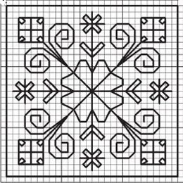 Nieuwjaar borduurwerk: sneeuwvlokken