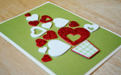 Kerstkaart met scrapbookingstijl voor Nieuwjaar 2015 met eigen handen