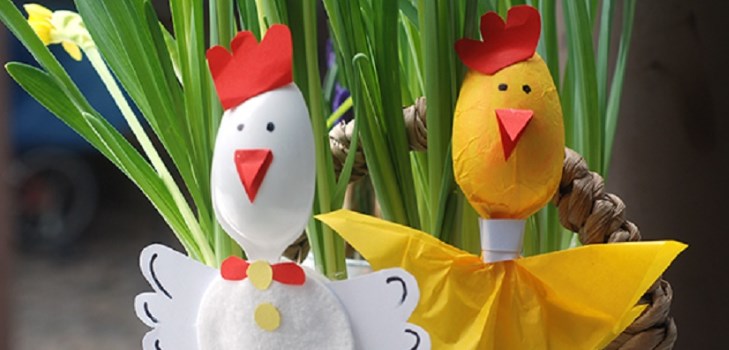 Rooster met zijn eigen handen