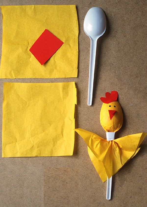 Rooster met zijn eigen handen
