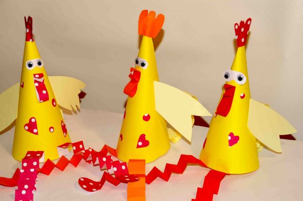 Rooster met zijn eigen handen