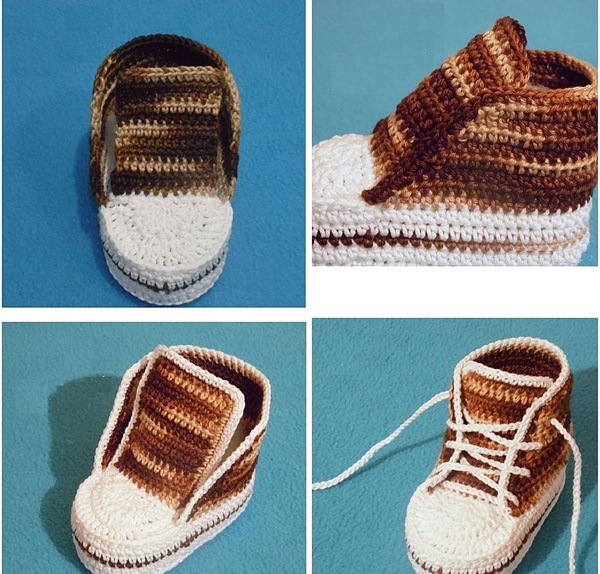 Haak booties met stap-voor-stap beschrijving voor beginners