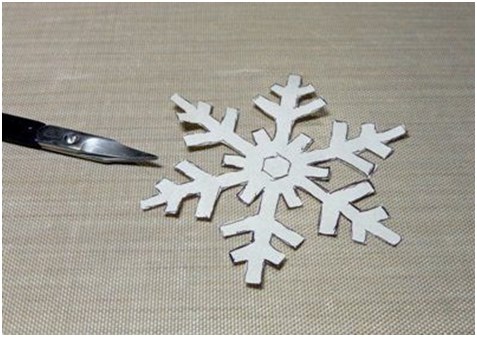 knip een sneeuwvlok uit