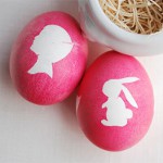 Ambachten voor Pasen: paasei met silhouet