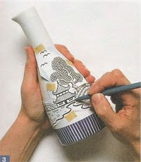 Keramische schilderkunst: set voor sushi