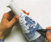 Keramische schilderkunst: set voor sushi