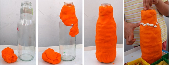 Vaas van plasticine en granen met eigen handen: foto-instructie