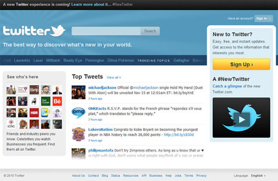 Twitter-registratie Twitter-registratie