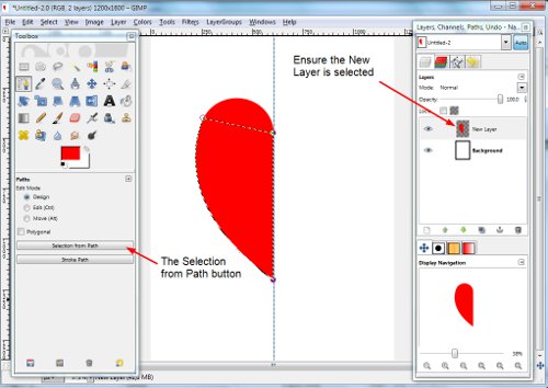 Valentines met hun eigen handen: teken een hart in GIMP