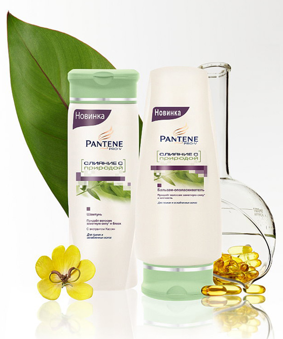 Pantene Pro-V "Samenvoegen met de natuur" shampoo, balsem, masker, serum