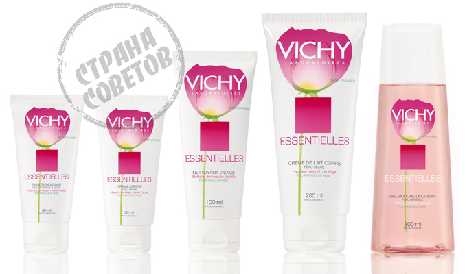 Vichy Essentielles vloeistof, gezichtscrème, gezichtsmousse, bodylotion, douchegel