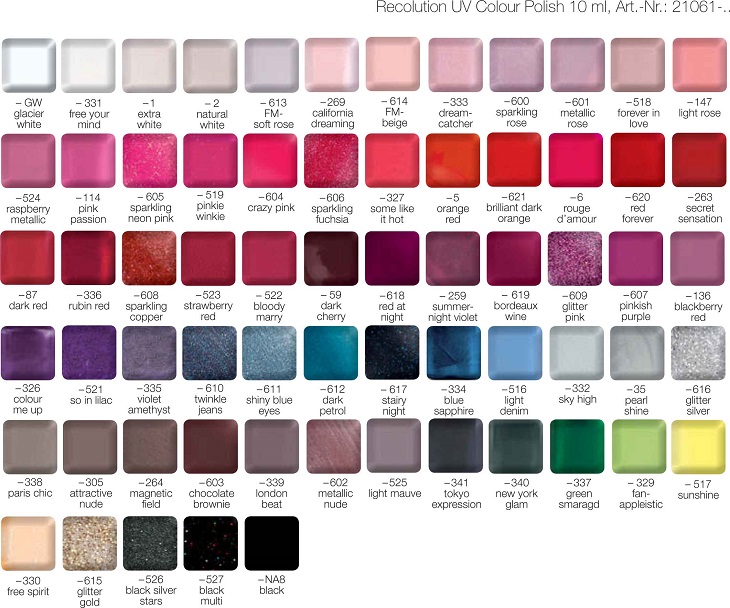 Een breed scala aan heldere en modieuze kleuren LCN Recolution
