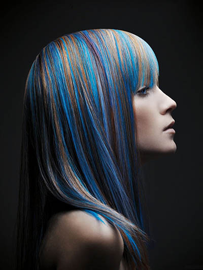 Kleuren op donker haar