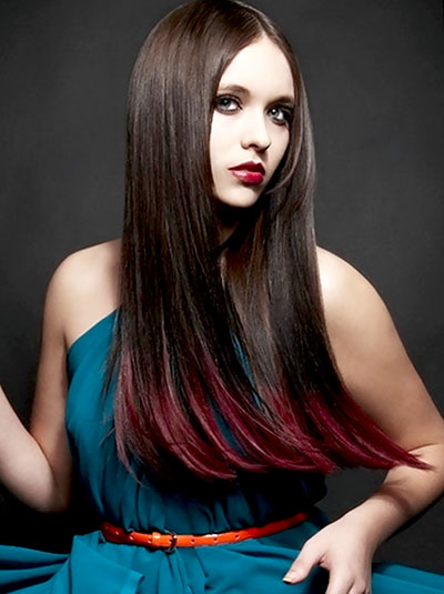 Kleuren op donker haar