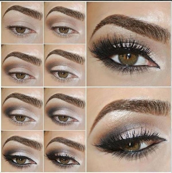 Mooie make-up voor de Haan van het nieuwe jaar 2017 voor blauwe, groene en bruine ogen - stapsgewijze foto- en videolessen