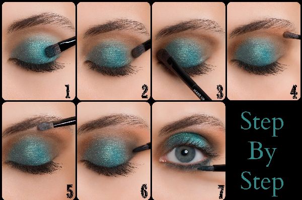 Mooie make-up voor de Haan van het nieuwe jaar 2017 voor blauwe, groene en bruine ogen - stapsgewijze foto- en videolessen