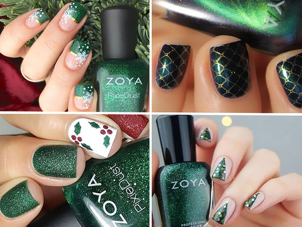 De beste nieuwjaars nail art met vernis Zoya Enchanted