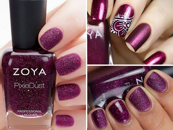 De beste nieuwjaars nail art met vernis Zoya Enchanted