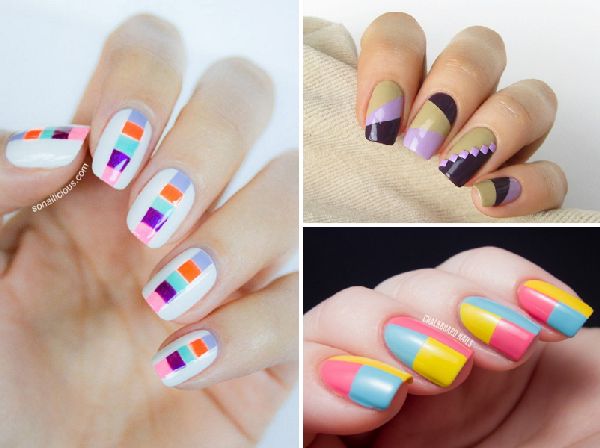 Manicure сolor block - September trend-2016