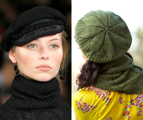 Modieuze baretten: foto's van de meest modieuze baretten voor herfst en winter van 2014