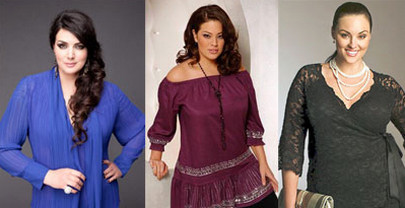 Modieuze blouses en truien voor volledige, herfst-winter 2014-2015, foto