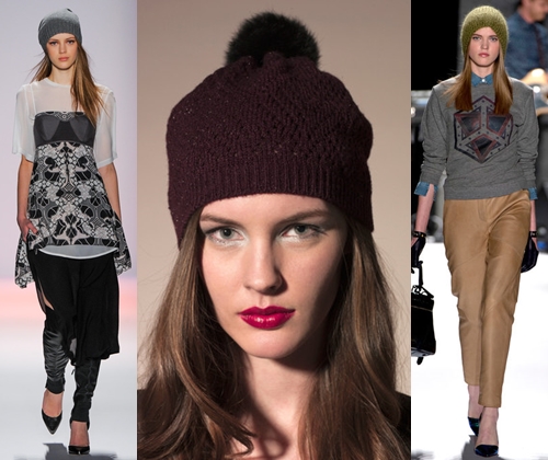 Modieuze gebreide muts winter 2014: foto's van de meest modieuze dameshoeden